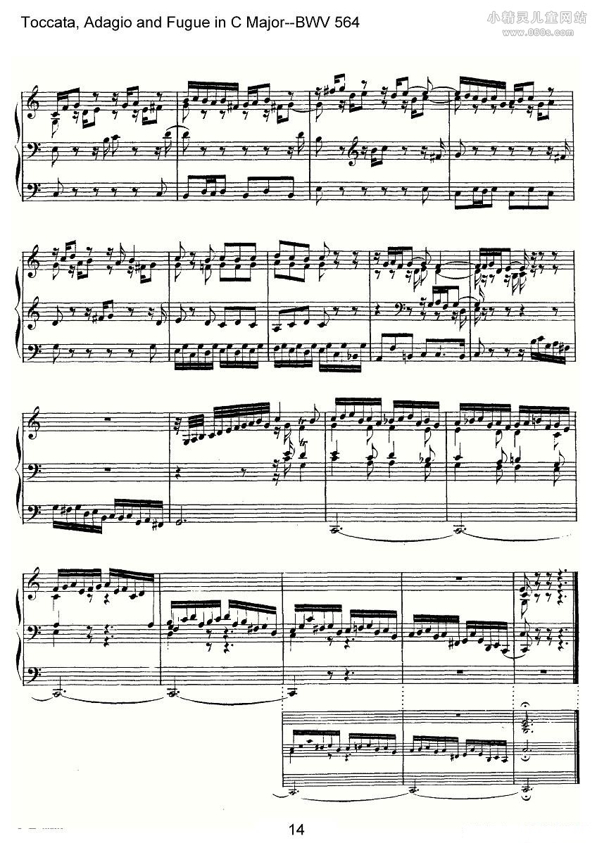 Toccata, Adagio and Fugue in C Major--BWV 564ܷף(14)