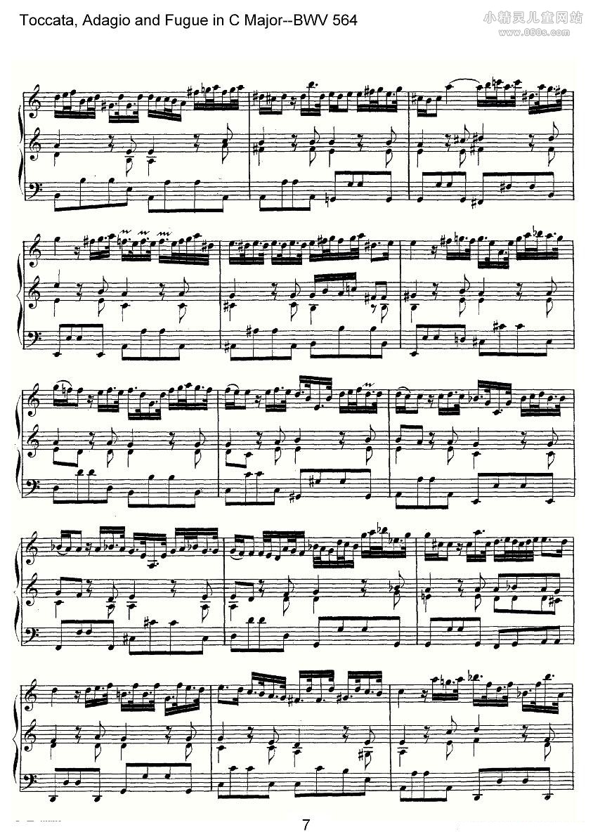 Toccata, Adagio and Fugue in C Major--BWV 564ܷף(7)