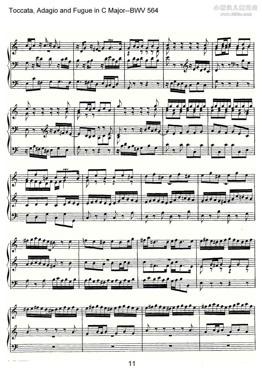 Toccata, Adagio and Fugue in C Major--BWV 564ܷף(11)