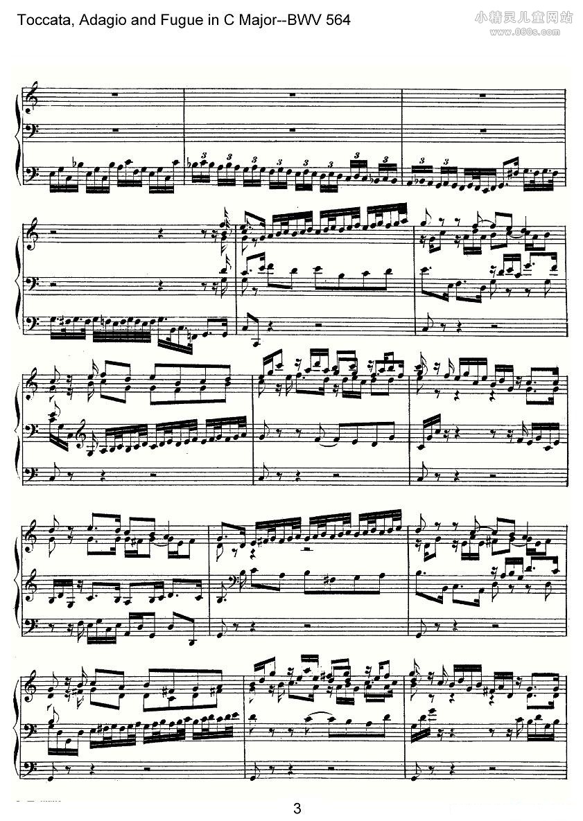 Toccata, Adagio and Fugue in C Major--BWV 564ܷף(3)