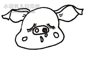 幼儿园动物简笔画教案《流鼻涕的小猪》