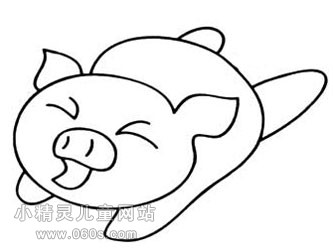 幼儿园动物简笔画教案《奔跑的小猪》
