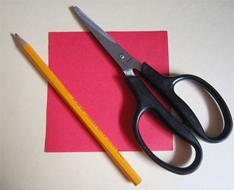 儿童趣味手工剪纸 五瓣花的折剪
