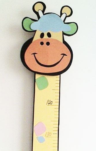 儿童瓦楞纸板手工制作：长颈鹿身高尺
