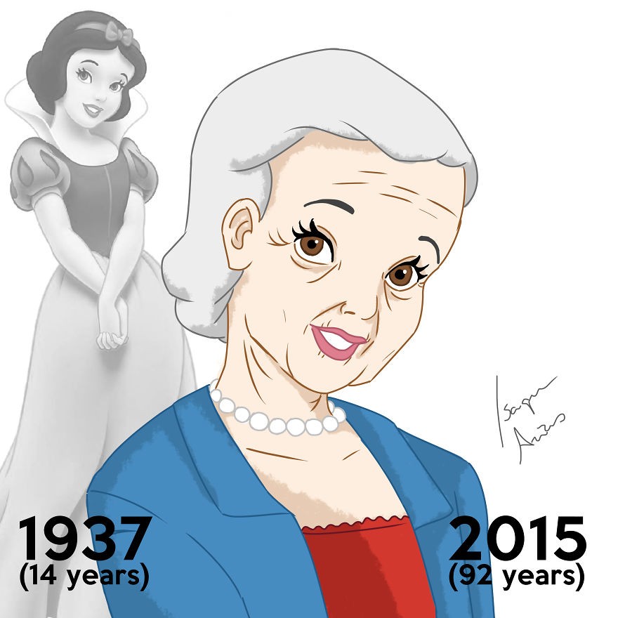 迪士尼公主们都老了 白雪公主竟然已经93岁了!