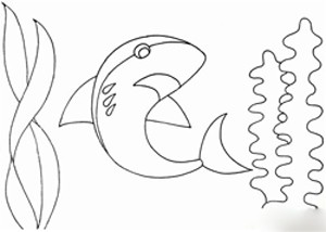 儿童油画之鲨鱼的绘画方法