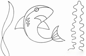 儿童油画之鲨鱼的绘画方法